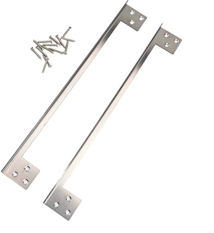 Aetluxery L-Shaped Stainless Steel Door Latch Guard Plate, 2-Pack Security Reinforcement For Outswing Doors, Fits Most Standard Doors(11in)