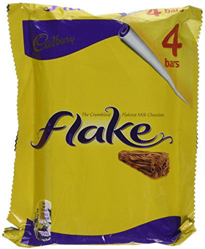 Cadbury Flake Chocolate Bars, Pack of 4 Bars, 102g