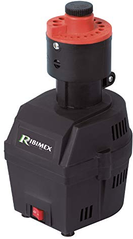 Ribimex Affilatore di Punte per Trapano, Affila Punte con Diametro 3-10 mm, Motore da 70 W e 1600 Giri/Min, Mola con Diametro 58 mm Regolabile in Altezza - PRIAF70