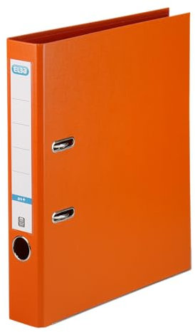Elba Premium Akten-Ordner A4, smart Pro plus, 5 cm schmal, Kunststoff Ordner, orange, 1 Stück