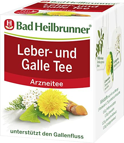 Bad Heilbrunner Leber- und Galle Tee, 8 Beutel, 14 g