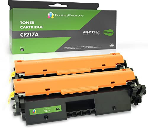 Printing Pleasure 2 Toner kompatibel zu CF217A 17A [mit CHIP] für HP Laserjet Pro MFP M130nw M130fn M130fw M130a M102a M102w - Schwarz, hohe Kapazität (1.600 Seiten)