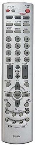 RC-1034 Télécommande de Remplacement - VINABTY Télécommande RC 1034 pour Denon D-F102 DRA-F102 DCD-F102 DRR-F102 Audio System RC1034 Remote Control