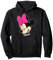 Disney Mickey And Friends Minnie Big Face Signature Felpa con Cappuccio