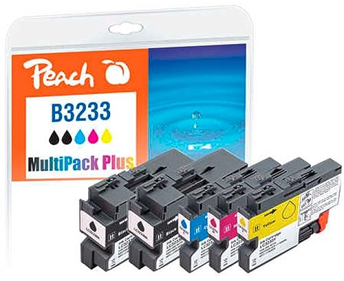 Peach 320995 CARTUCHO DE Tinta Negro, CIAN, Magenta, Amarillo 5 PIEZA(S)