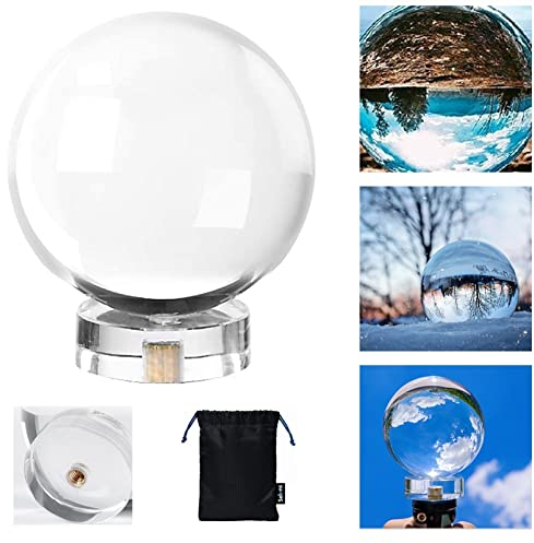 Selens Prisma de bola de cristal K9 con base de orificio roscado de 14, 90 mm profesional bola de cristal multiángulo sostenido a mano lente de bola de cristal para fotografía al aire libre