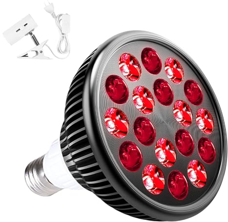 wolezek Red Light Therapy Lamp, 660nm Red and 850nm Near Infrared LED