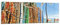 Mehrteilige Bilder auf Glas 120x40cm Glasbild Board Surfen Strand Groß Wanddeko Bild im Glas Schlafzimmer Küche Set 3 teilige Wandbilder Dekoration Wohnzimmer Modern Wand Kunstdruck Art GCA120x40-4165