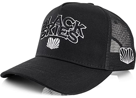 Blackskies® Team Baseball Cap | Herren Damen Schirm Premium Snapback Trucker Mütze Kappe Basecap Kappe Schwarz-Grau