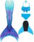 SPEEDEVE Mädchen Meerjungfrauenschwanz mit Bikini Set und Monoflosse,L-DH53,140