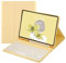 QIYIBOCASE Keyboard Case for iPad 10th Generation 2022,Round Keys Retro Detachable Magnets Wireless Keyboard Case with Pencil Holder for iPad 10 2022 (Yellow)