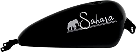 DualColorStampe Aufkleber kompatibel mit Harley-Davidson Elefanti Sahara Tank DX-SX Sticker Moto Motorbike COD.M0231 (Silber)