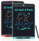 Pizarra Magica Infantil LCD 12 Pulgadas, con Funda Protectora, Tableta Escritura niños, Tableta de Dibujo portátil para niños y Adultos, para el hogar, la Escuela y la Oficina (Azul+Rosa)