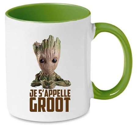 Mug/Tasse à café BABY GROOT Gardiens de la Galaxy - Idée cadeau de geek (Vert)