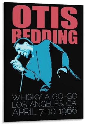 LIANGSHUANG Poster, Motiv: Amerikanische Sänger Otis Redding, Retro-Poster, Wandkunst, Poster, Heimdekoration, Bild, Leinwand, Malerei, Poster, 40 x 60 cm