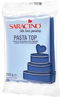 Saracino Pasta di Zucchero Top Blu navy per Copertura da 250 g Made in Italy