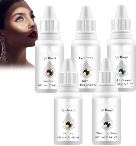 Vihue Color Eye Drops, Eye Colour Changing Drops, Eye Color Changing Drops, Color Changing Eye Drops, Fancy Drops Change Your Eye Color, Lighten & Brighten Your Eye Color (5PC)