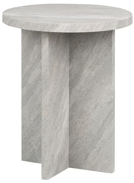 Beistelltisch Steinoptik grau X-Form Beine rund ⌀ 42 cm Stanton