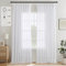 MIULEE Gardinen Vorhänge Quetschfalten mit Rückenschlaufen,Vorhange Halbtransparent mit Haken für Schienensystem,Voile Lichtfilterung für Wohnzimmer Schlafzimmer 2er Set,132X245 cm,Weiß