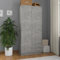 Willood Kleiderschrank für das Schlafzimmer Wohnzimmer 80x52x180cm Grau Holzwerkstoff
