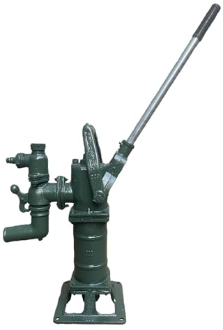 Hand Well Pump Hand Pitcher Pump for Deep Well Water, Handheld Manual Pumpfor Outdoor Yard Garden Farm Irrigation, Old Fashion Pitcher Hand Pump Easy Installation(Bronze)