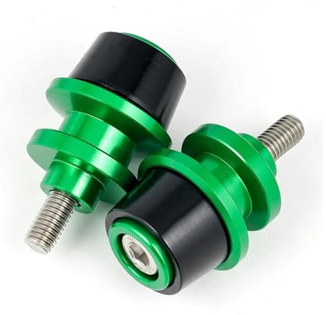 DZSJUNCHENSM Sturzpads Motorrad Für Kawasaki Z900 RS SE Z650 Z800 Z1000SX ZX6R ZX10R Ninja 650 400 Motorrad CNC 8MM Schwinge Spulen Slider Stand Schraube Motorrad Fallschutz(GRÜN)