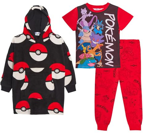 Boys Pokemon 3 Piece Nightwear Sets 13 Years Multi