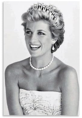 Poster Diana, Prinzessin von Wales, Gemälde auf Leinwand, Wandkunst, Poster, Rollbild, Wanddekoration, Heimposter, 30 x 45 cm