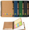 UZSUZZ Spiral Notizbuch 4 Stück Spiralbuch Kraftpapier-Abdeckung Notizblock Tagebuch Notizheft mit 4 Stift und 150 Haftnotizen klebezettel Haftnotizen für Schule, Büro, Haus