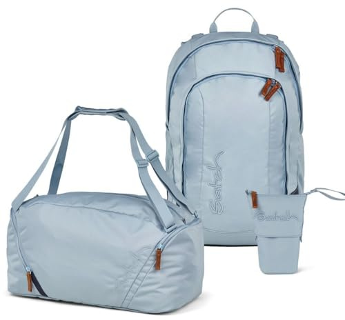 Satch Air Pencil Slider Edition Schulrucksack Set 3tlg. inkl. Sporttasche (Nordic Ice Blue)