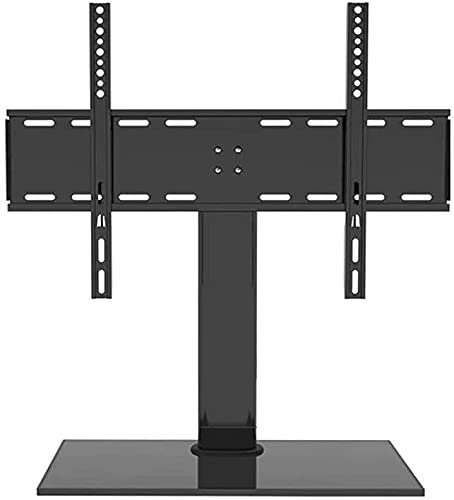 Support mural universel pour téléviseurs plats et incurvés avec base en verre pour téléviseurs LED OLED de 32 à 65 pouces, design fixe, capacité de charge maximale, noir