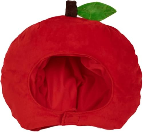 Funny Fruit Headgear Hat Soft Plush Party Hat for Birthday Festivals Stage Performance Carnival Photo Prop Accessory Red