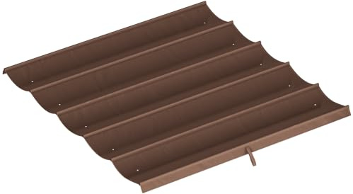 Outsunny Ersatzdach für 3 x 3 m Pergola Wasserdicht 250 x 255 cm Kaffee | Einziehbare Welle Überdachung, Regenabflusslöcher, Nur Schattenabdeckung, für Garten, Terrasse