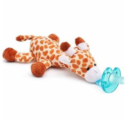 Baby Schnuller mit Plüsch - Silikon BPA frei - Schnuller Schnuller Schnuller (Giraffe)