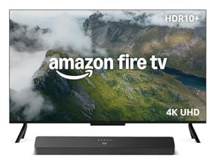 Amazon Ember 4-Serie mit Fire TV, 50-Zoll-Smart-TV in 4K Ultra-HD+ Fire TV-Soundbar Plus | 3.1-Kanal-Sound, All-in-one-Design, Dolby Atmos, DTS:X, auch ideal für Dialoge geeignet | 2024