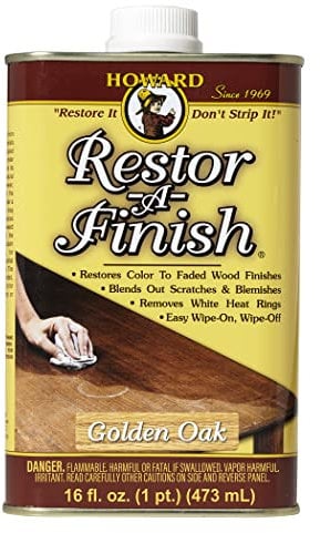 Howard Restor-A-Finish Golden Oak RF3016 Restore The Original Finish Remove Heat and Stain Marks on Wooden Furniture 473ml