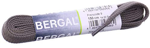 BERGAL 1 Paar Schnürsenkel Flach (60 cm, Dunkelgrau)