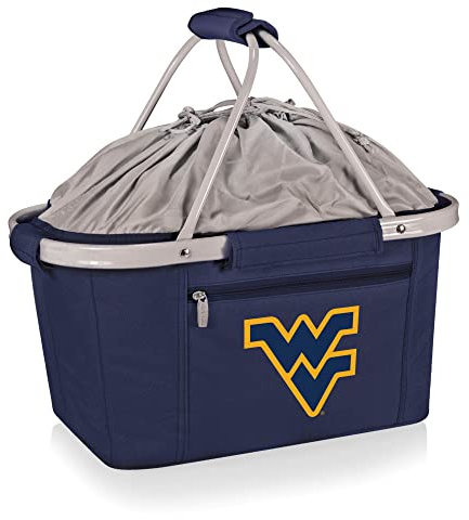 PICNIC TIME NCAA Michigan Wolverines Metro Shopping Basket - Insulated Picnic Basket - Collapsible Market Basket - Utility Tote Cooler Bag