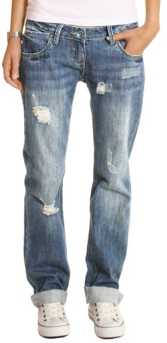 Bestyledberlin Damen Jeans Hosen, Baggyjeans, Damen Boyfriendjeans, Hüftjeans j1z