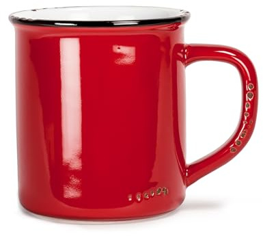 Abbott Collection Enamel Look Stoneware Mug, Red -