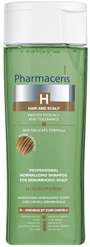 Pharmaceris H Sebopurin, Normalisierendes Shampoo für Seborrhoische Kopfhaut, die zu Reizungen Neigt, Vitamin B3, Haarpflege für Frauen und Männer - 250 ml