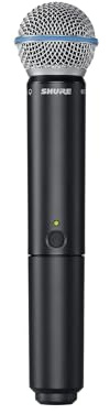 Shure BLX2/B58 Handheld Wireless Transmitter H9 Band (512–542 MHz) – Beta 58A Supercardioid Capsule, Up to 14 Hr Battery, 300 ft Range, Compatible with BLX Receivers