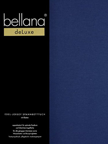 bellana® Deluxe Spannbetttuch für Wasserbetten und Boxspringbetten, 90-120 x 200-220 cm, Marine