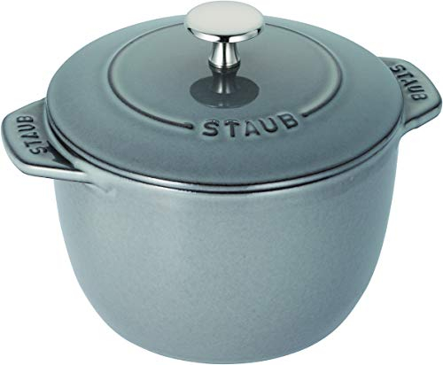 Staub 40509-703 La Cocotte de Gohan, gris, M, 16 cm, cuiseur à riz, 2 tasses, pot émaillé, compatible induction, cuiseur à riz, La Cocotte de Gohan