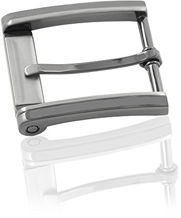Gürtelschnalle Buckle 35mm Metall Silber Anthrazit - Buckle Clever - Dornschliesse Für Gürtel Mit 3,5cm Breite - Silberfarben Anthrazit