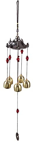 Yosoo Lucky Wind Glockenspiel 5 Metalle Glocken Beste Wünsche Outdoor Haus Garten Garten Pavillon Klassische Hängende Dekoration