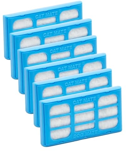 Cartouches Filtrantes Cat Mate et Dog Mate (Paquet De 6) - Convient à Toutes Les Fontaines Cat Mate, Dog Mate et Closer Pets