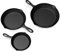 JUSTOP Large 25CM Pre-Seasoned Cast-Iron Skillet Frying Pan Set Indoor/Outdoor Pans