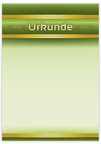 Designpapier Urkunde 10 DP879 – 50 Blatt Briefpapier – Urkunde, Vordruck, selbst beschriften, Sporturkunde, Ehrenurkunde, Zertifikat – Laser- & Inkjetdrucker geeignet – Druckerpapier A4 190g/m²