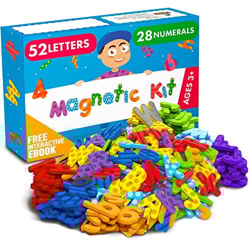Magnetic Letters and Numbers for Toddlers and Kids - Premium Alphabet Magnets for Refrigerator and Dry Erase Board - Foam 123 ABC Magnets - Ideal for Kids